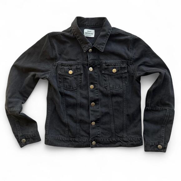 Mads Nørgaard Black Denim Jacket | Jessie Words Style | Size 38 (M) - Picture 3 of 8